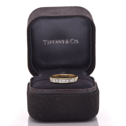 Tiffany 18K Yellow Gold Diamond 3.5mm Half Circle Channel Set Band Ring 53 6.25 13 of 13