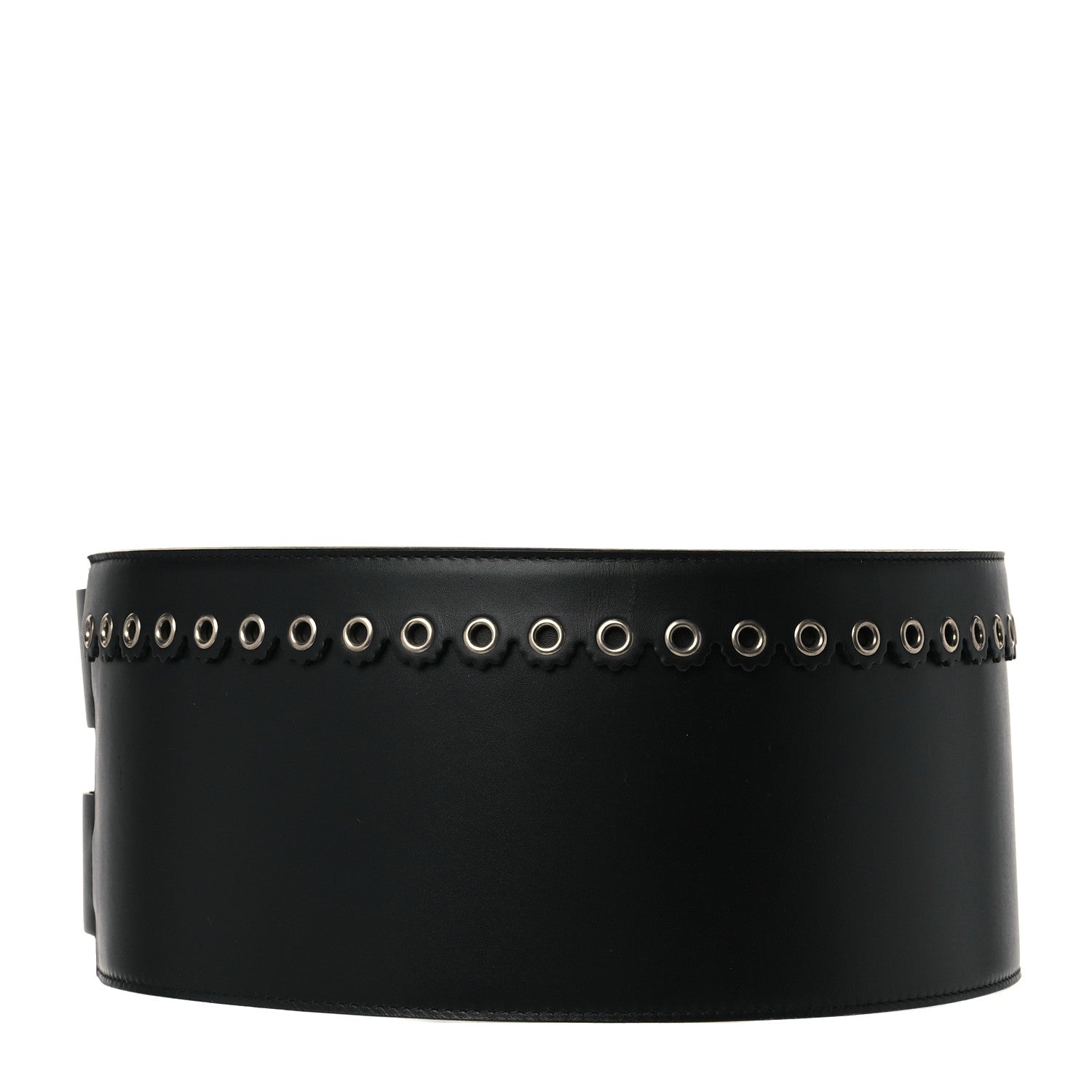 Christian Dior Calfskin Grommet Saddle Belt 80 Black 2 of 7