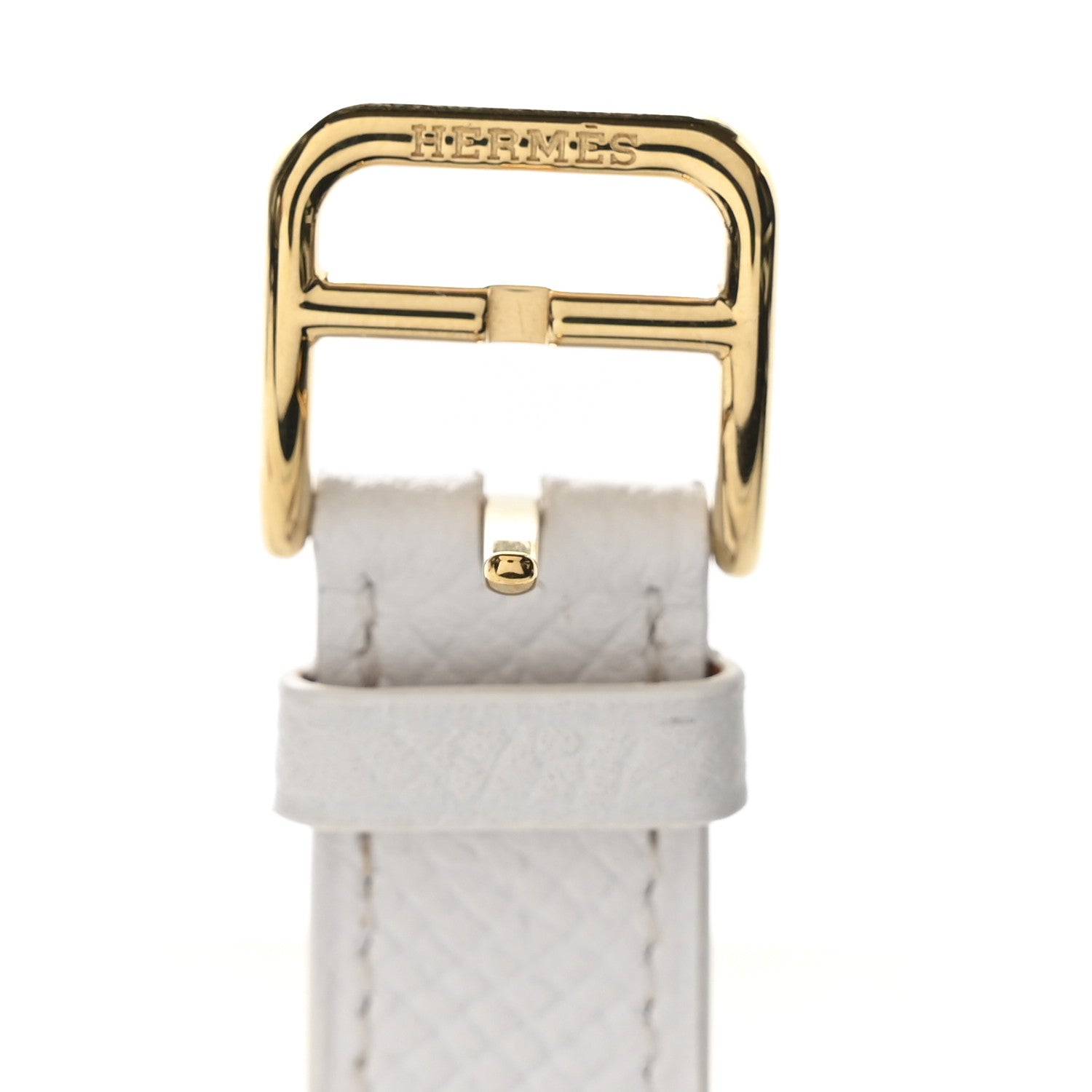Hermes Epsom Heure H Hour Watch PM Strap White 5 of 5