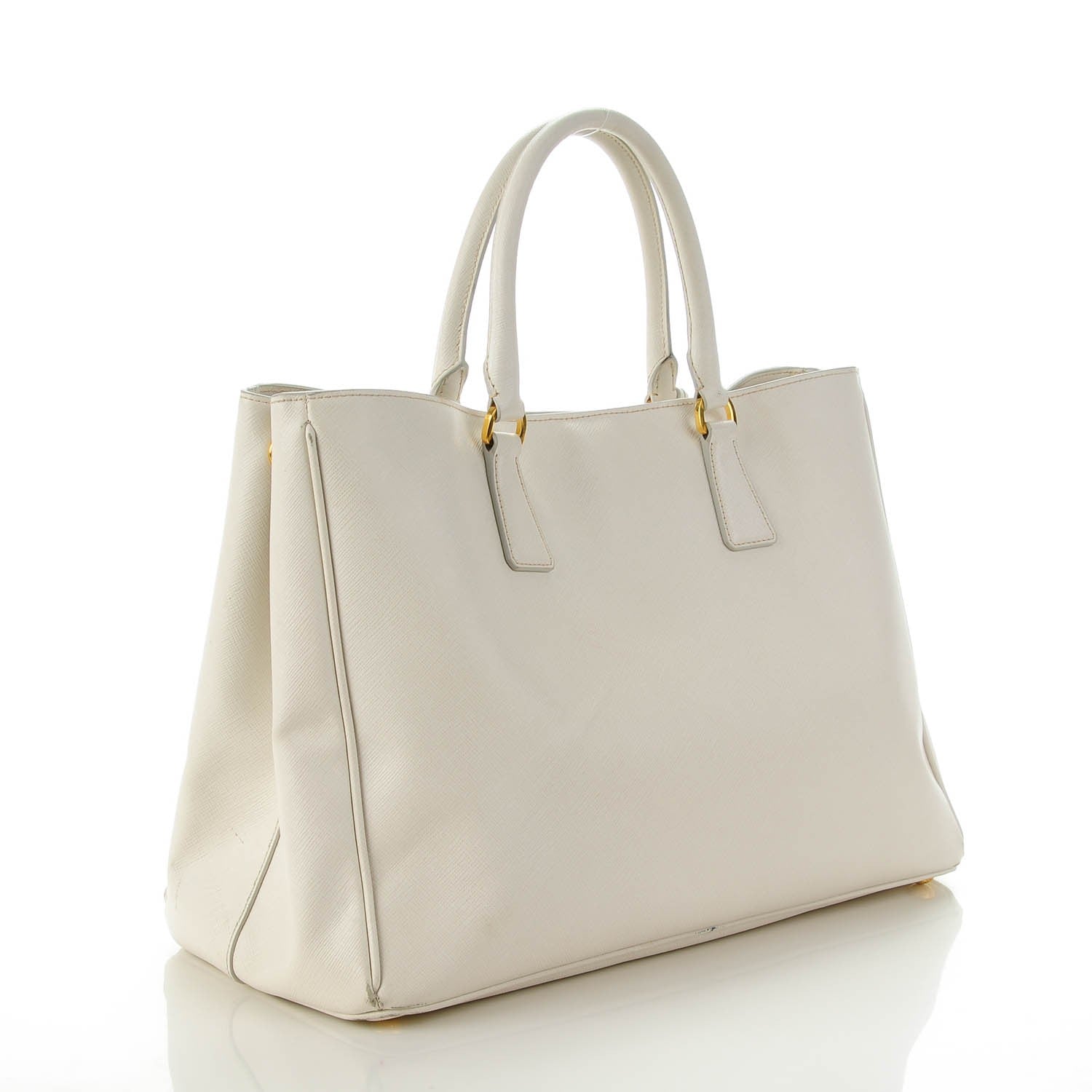 Prada Saffiano Lux Large Tote Talco 3 of 8