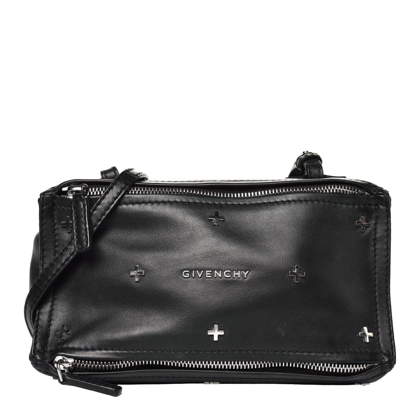 Calfskin Cross Mini Chain Pandora Black