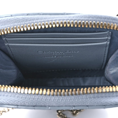 Christian Dior Patent Cannage Lady Dior Phone Holder Cloud Blue 4 of 9