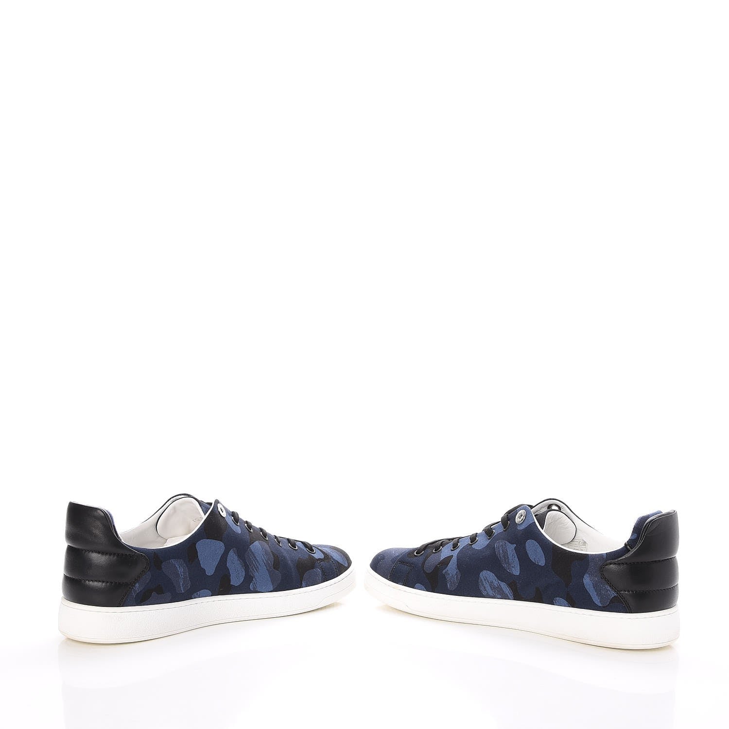 Louis Vuitton Mens Camouflage Front Row Low Top Sneakers 8.5 Blue 4 of 10