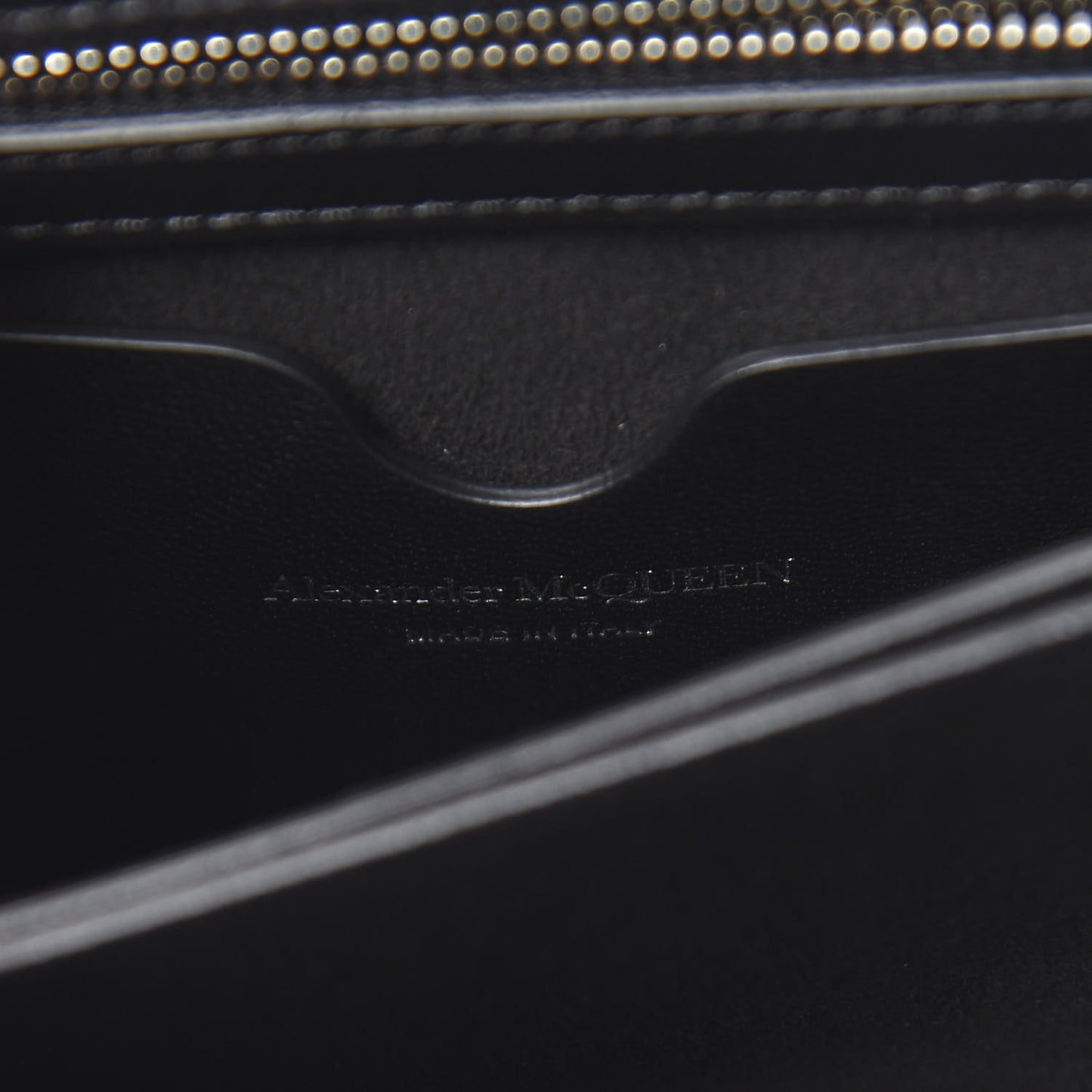 Calfskin Studded Knuckle Crossbody Bag Black