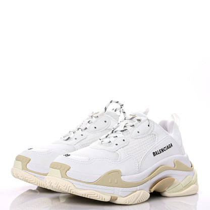 Balenciaga Fabric Mesh Womens Triple S Sneakers 39 White 3 of 10