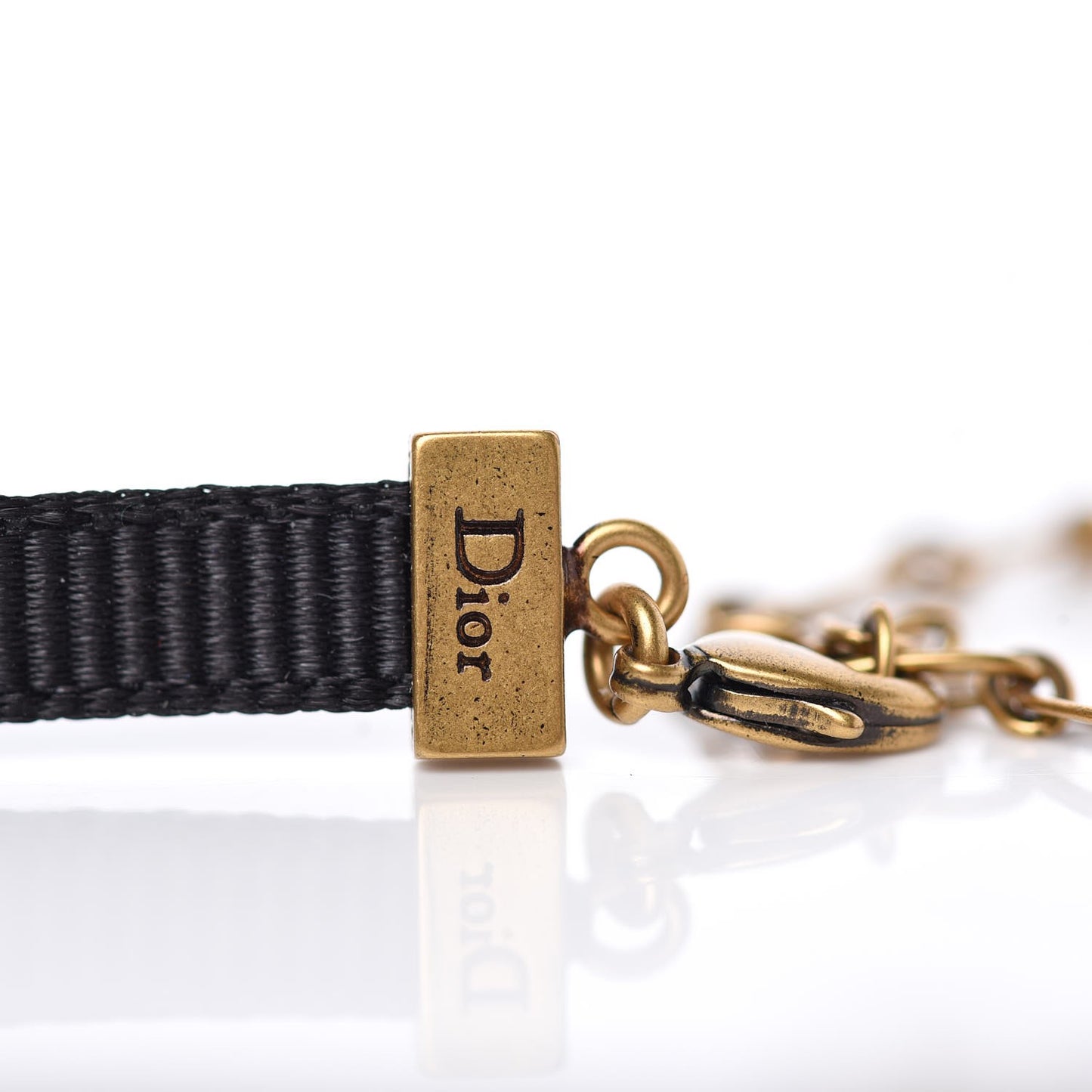 Grosgrain Ribbon Dio(r)evolution Choker Necklace Black