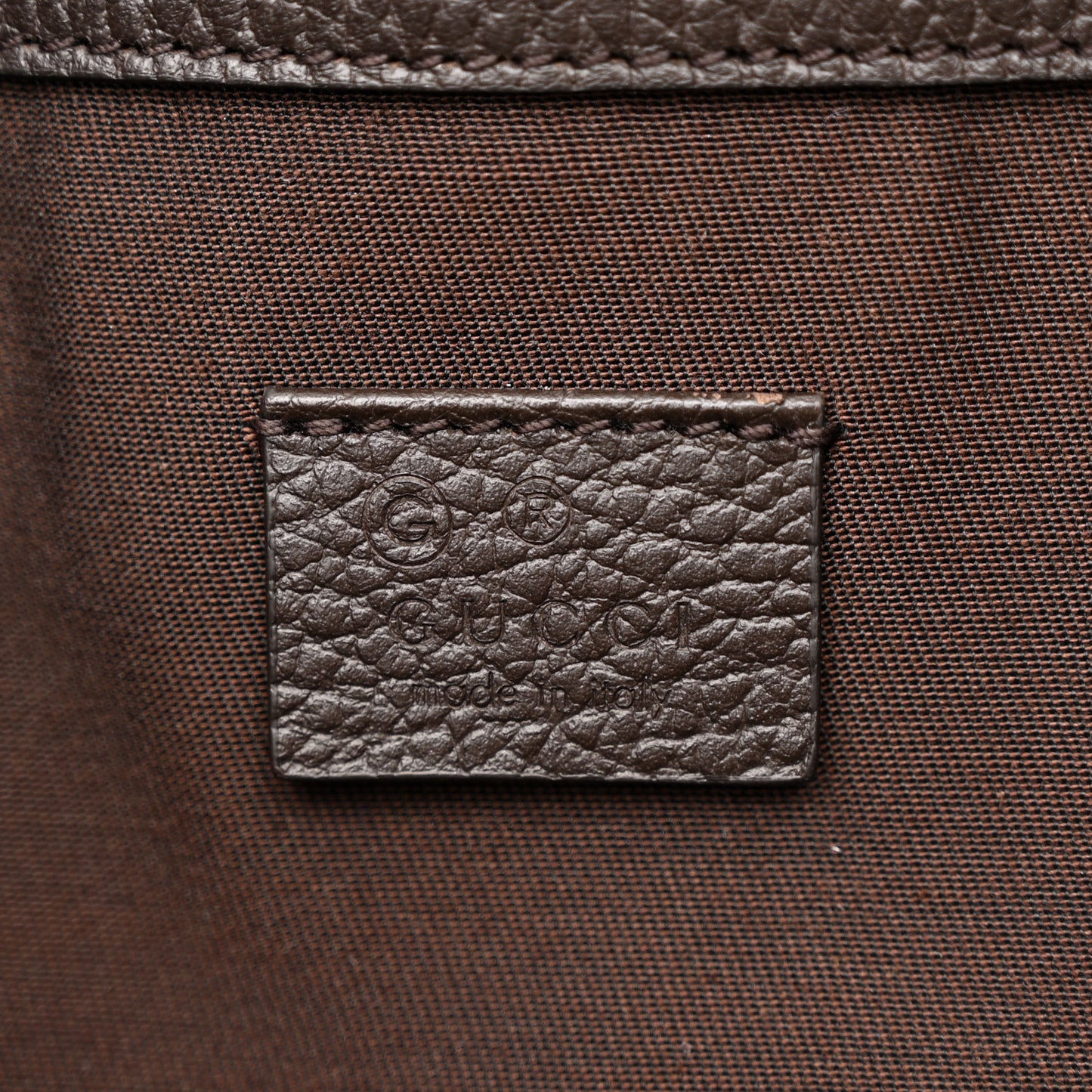 Monogram Dollar Calfskin O Drawstring Backpack Beige Ebony Testa di Moro Dark Chocolate