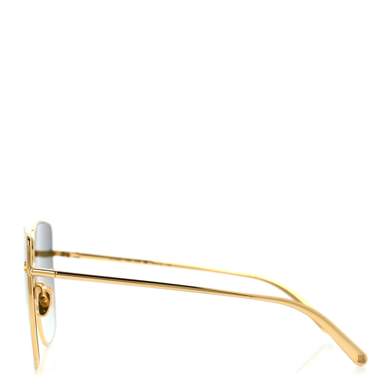 Louis Vuitton Metal LV Charm Cat Eye Sunglasses Z1720U Gold 3 of 8