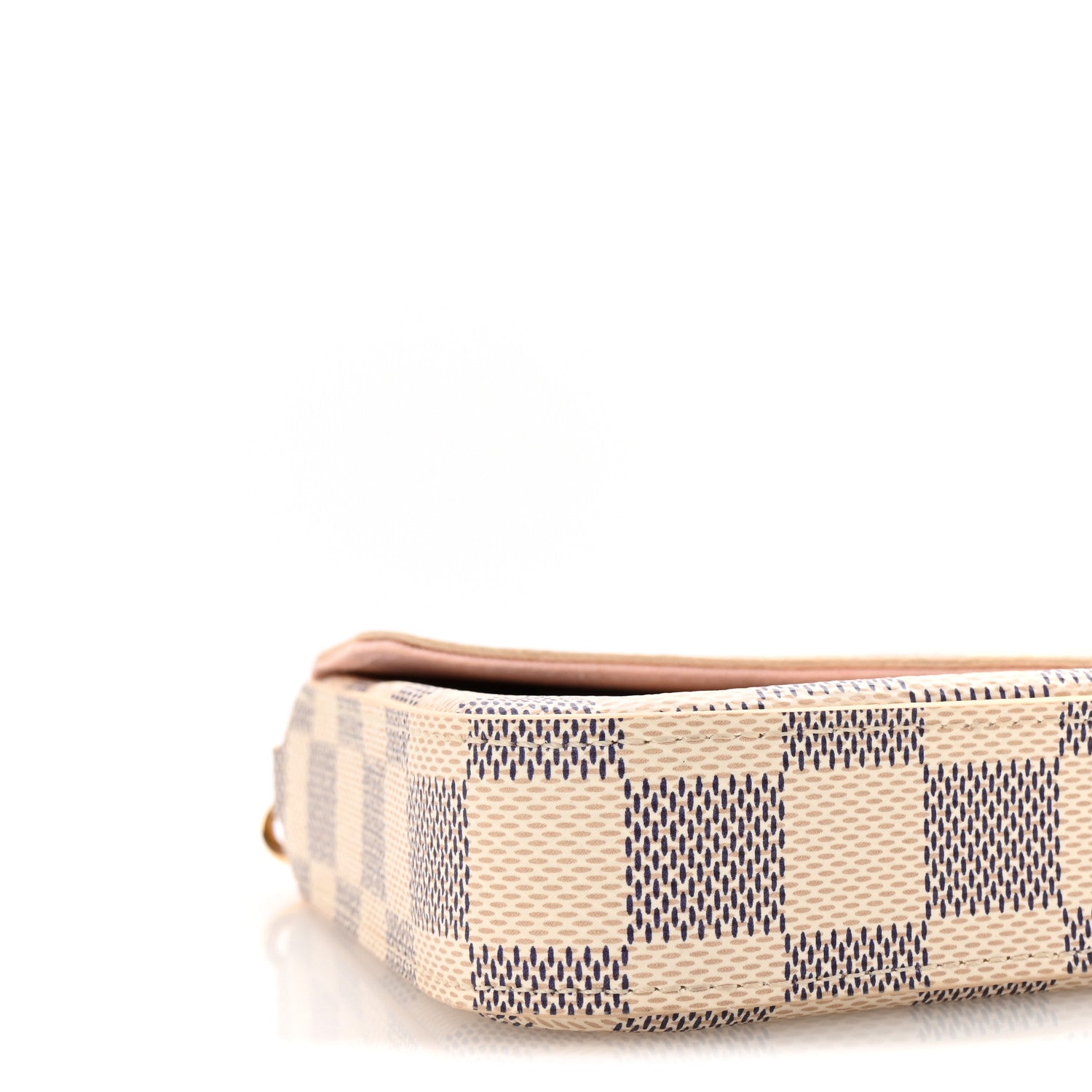 Louis Vuitton Damier Azur Pochette Felicie Chain Wallet Rose Ballerine 9 of 10