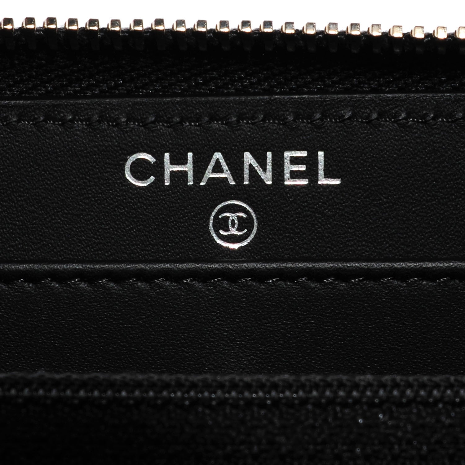 Chanel Patent Quilted Large Gusset Zip Around Wallet Black 5 of 9