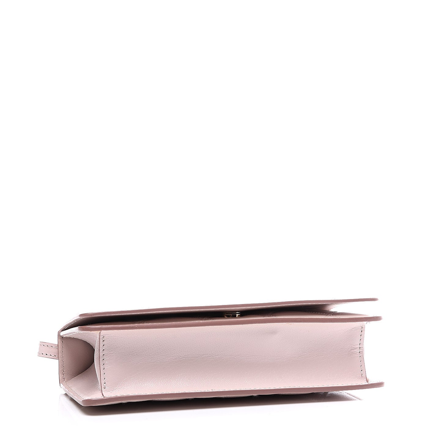 Goatskin Quilted GV3 Strap Wallet Pale Pink