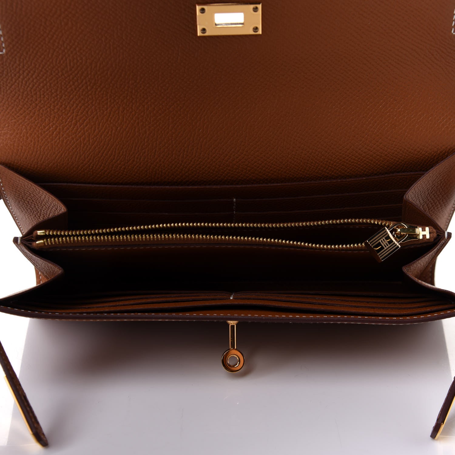 Hermes Epsom Kelly Longue Wallet Gold 5 of 8