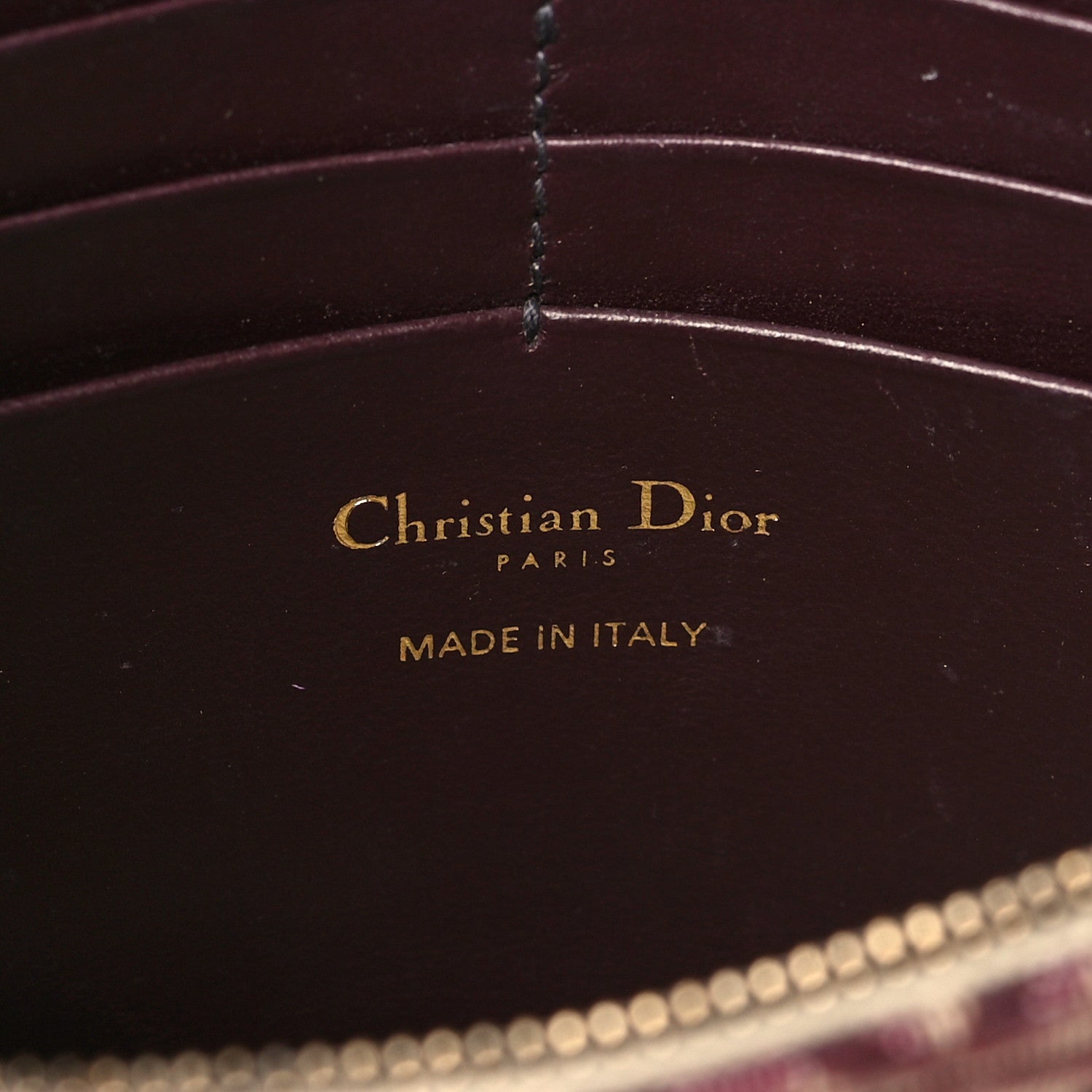 Christian Dior Oblique Saddle Chain Pouch Burgundy 6 of 8