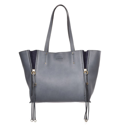 Chloe Smooth Calfskin Medium Milo Shopping Tote Cloudy Blue 1 of 7