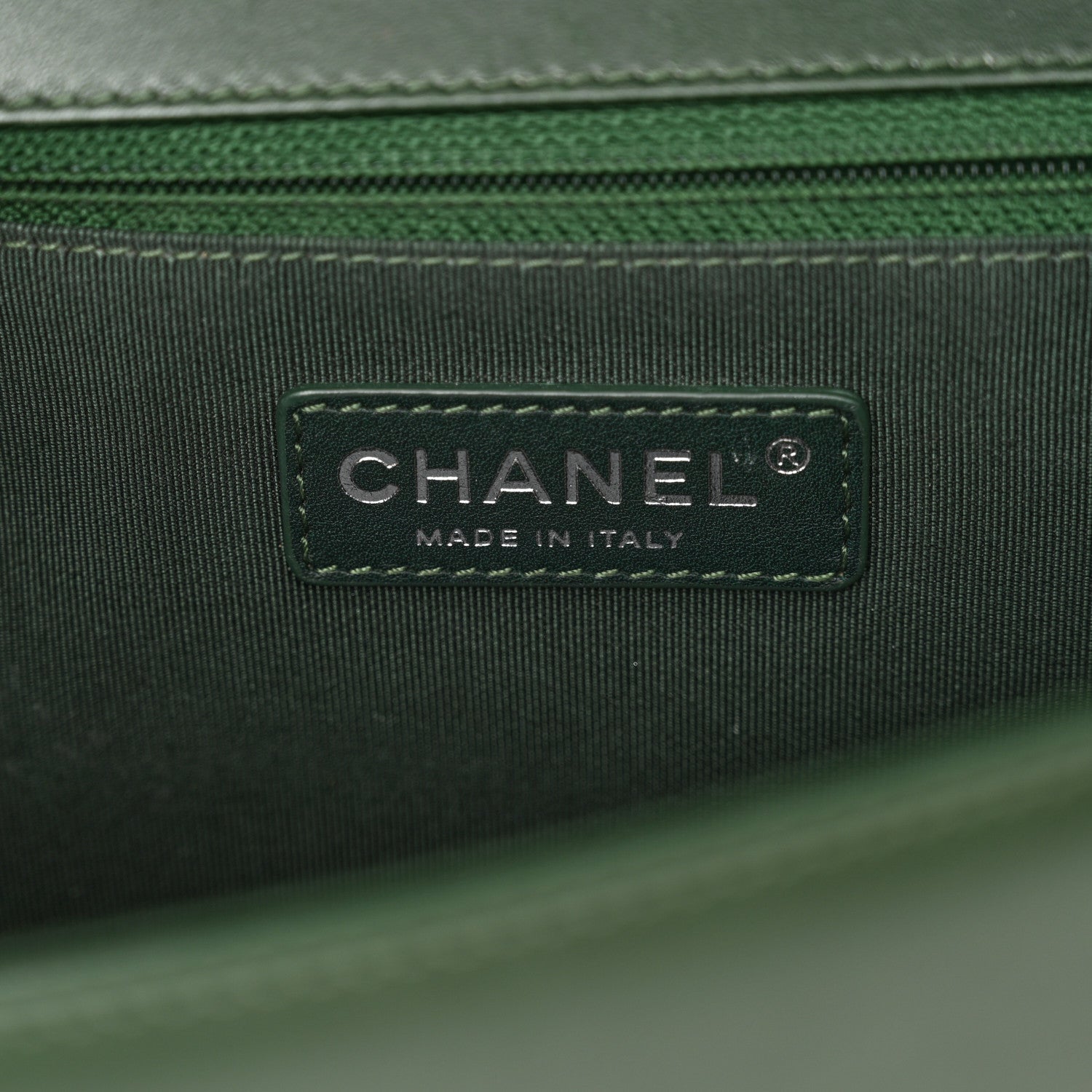 Chanel Lambskin Quilted New Medium Boy Flap Dark Green 6 of 15