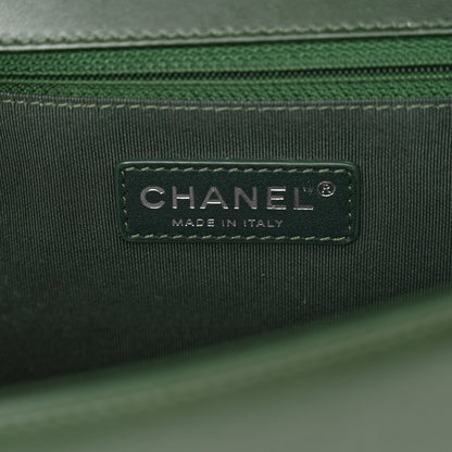 Chanel Lambskin Quilted New Medium Boy Flap Dark Green 6 of 15