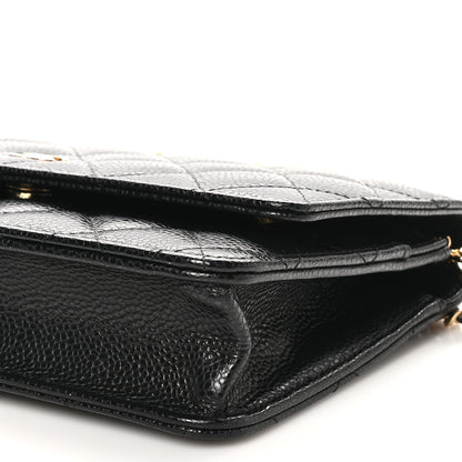 Chanel Caviar Quilted Wallet on Chain WOC Black 11 of 12