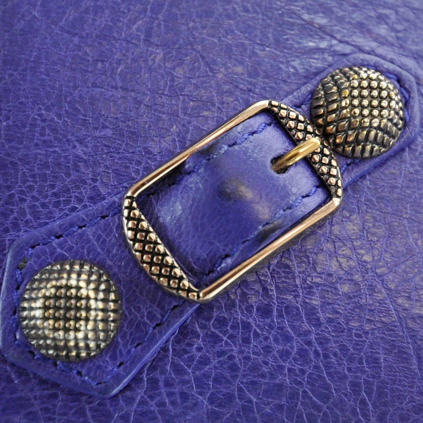Agneau Giant 12 Rose Gold Hardware Money Wallet Bleu Lavande