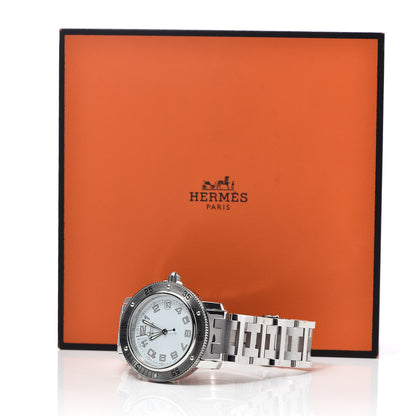 Hermes Stainless Steel 38mm Clipper Quartz Watch 7 of 7