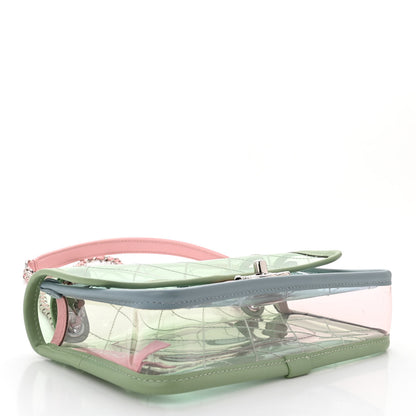 Chanel Lambskin PVC Quilted Mini Coco Splash Flap Blue Green 4 of 11