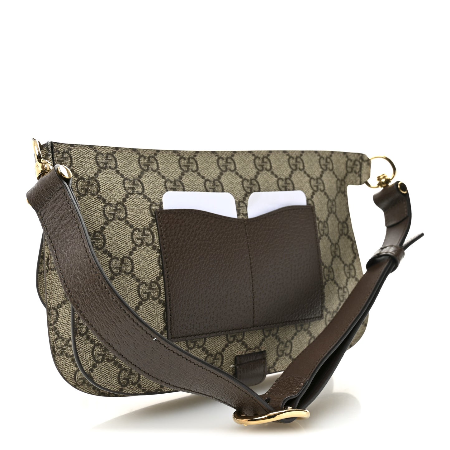 GG Supreme Monogram Textured Dollar Calfskin Blondie Belt Bag Beige Ebony New Acero