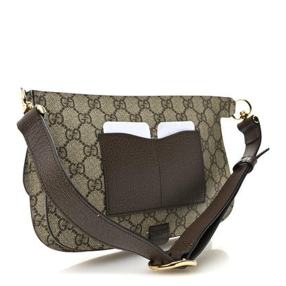 Gucci GG Supreme Monogram Textured Dollar Calfskin Blondie Belt Bag Beige Ebony New Acero 4 of 21