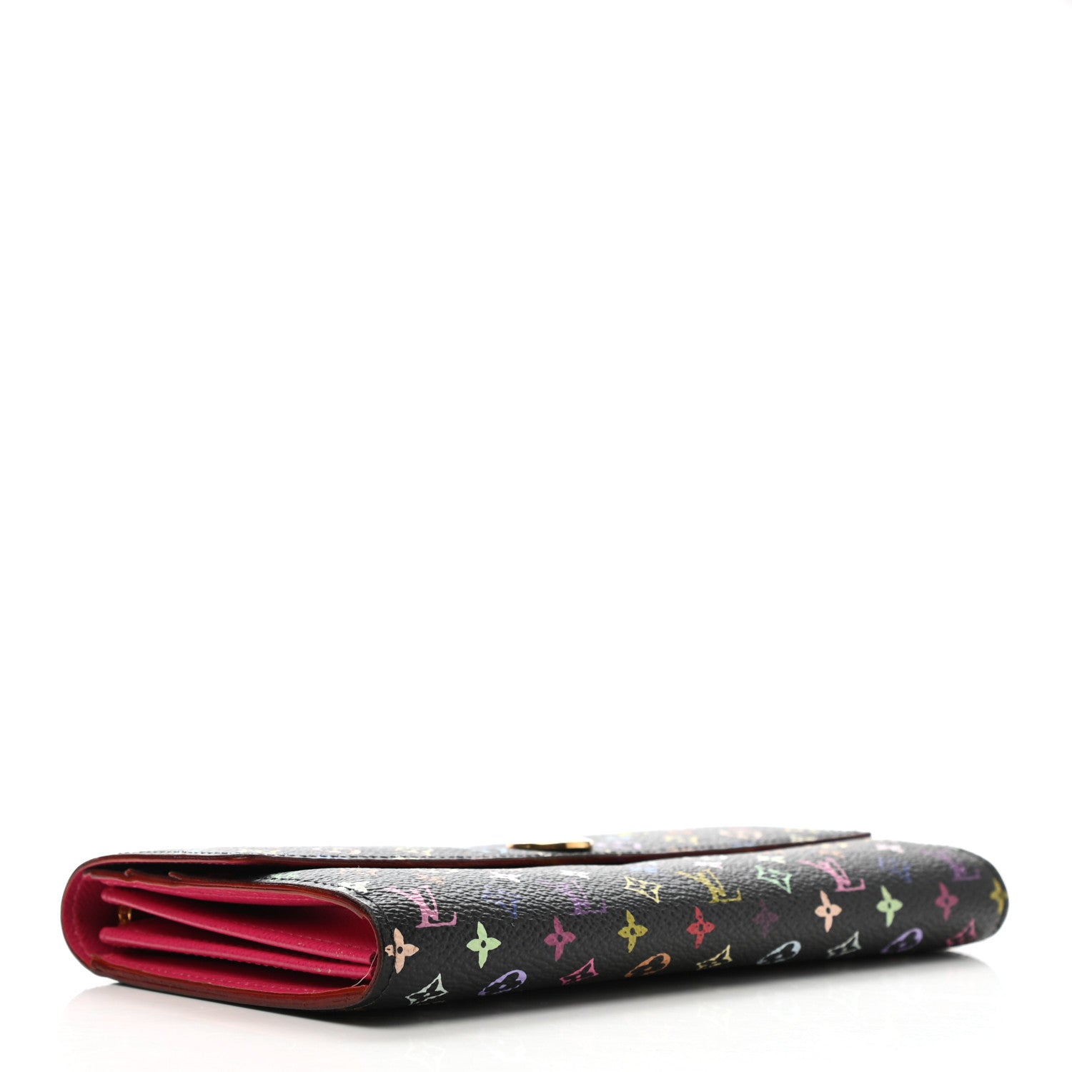 Louis Vuitton Monogram Multicolor Sarah Wallet Black Grenade 4 of 9