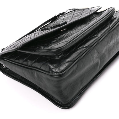 Saint Laurent Crinkled Calfskin Matelasse Monogram Medium Niki Chain Satchel Black 10 of 11