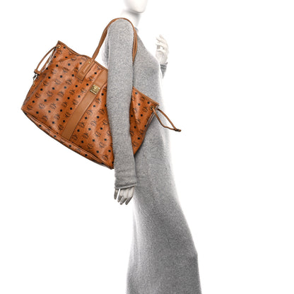 MCM Visetos Large Liz Reversible Shopper Tote Cognac 2 of 16