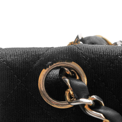 Chanel Jersey Quilted Medium Double Flap Black 23 of 27
