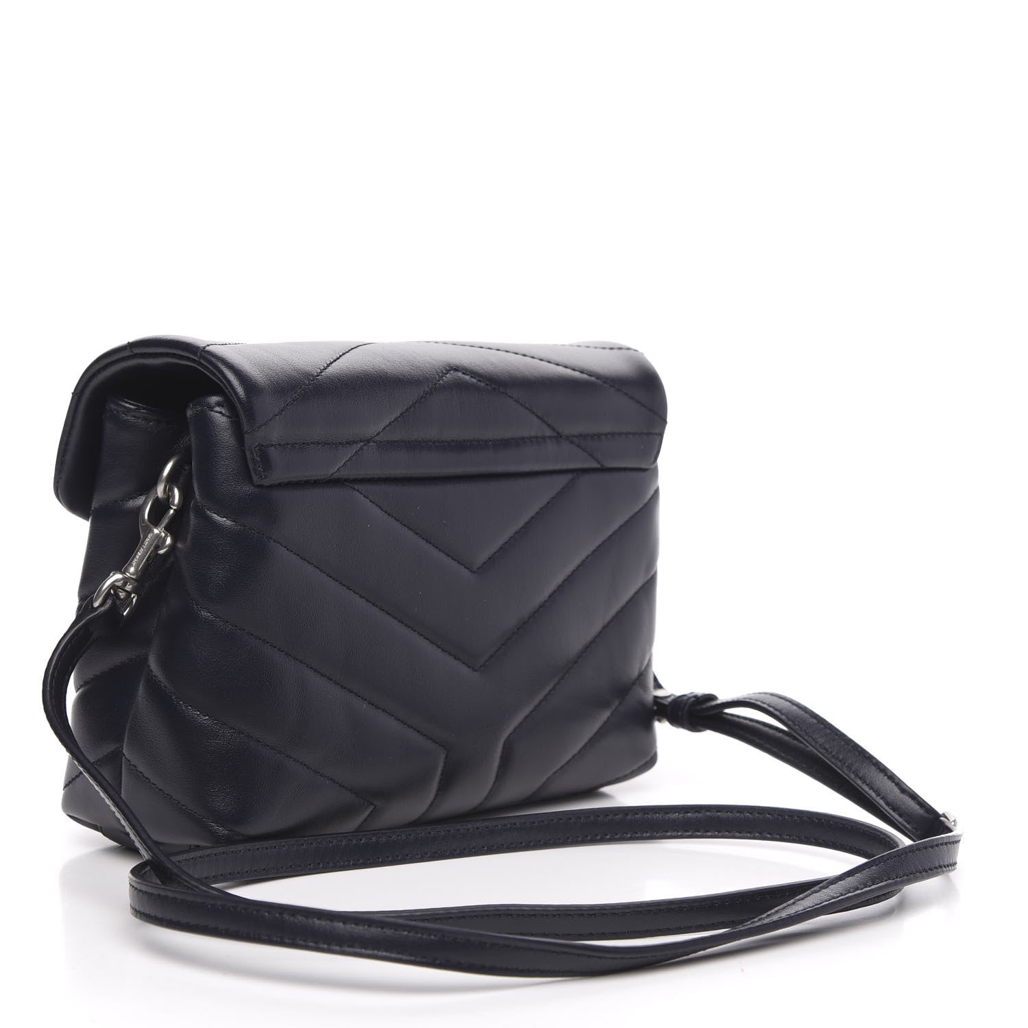 Saint Laurent Calfskin Y Quilted Monogram Toy Loulou Chain Satchel Medium Blue 3 of 9