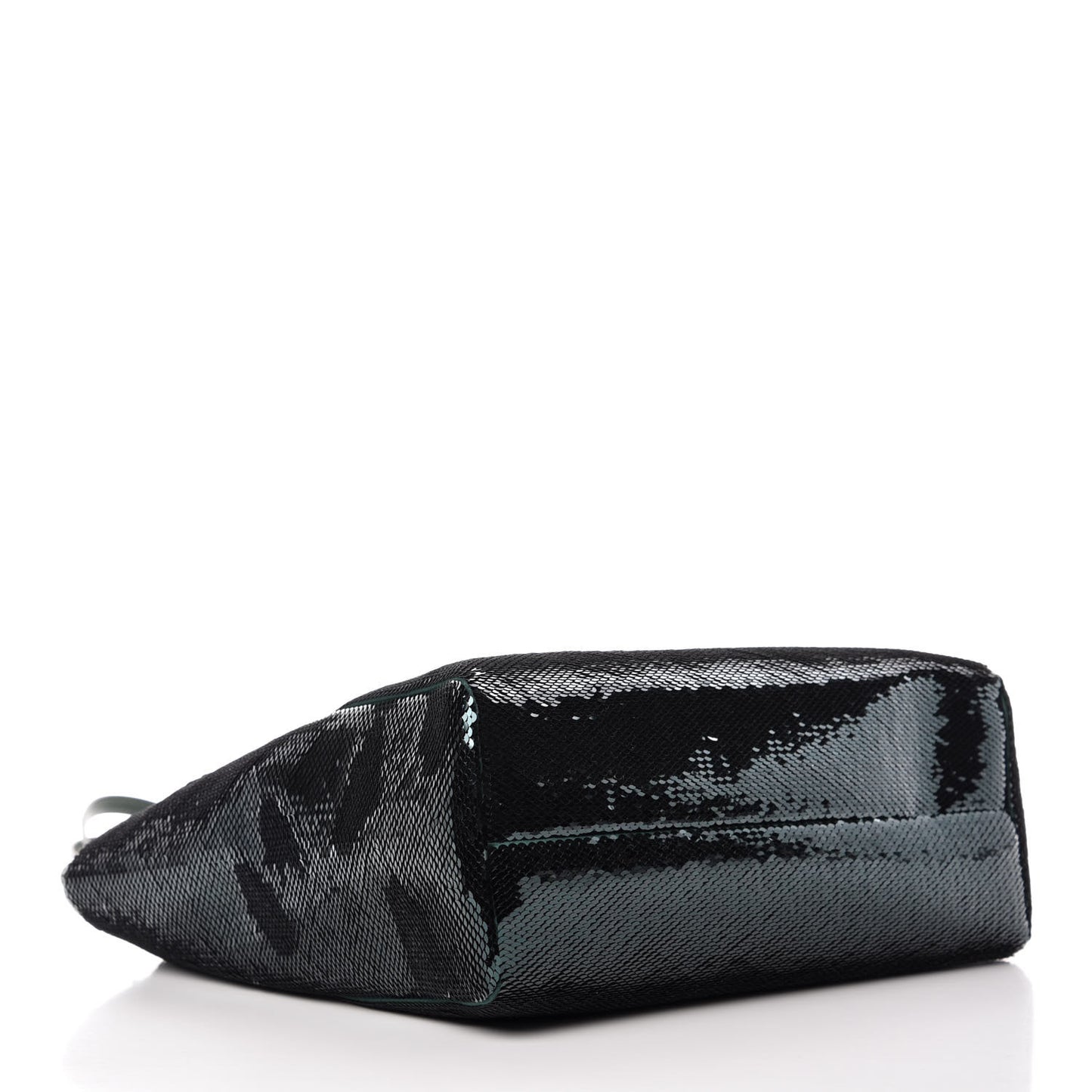 Paillettes Sequin Logo Tote Smeraldo Argent