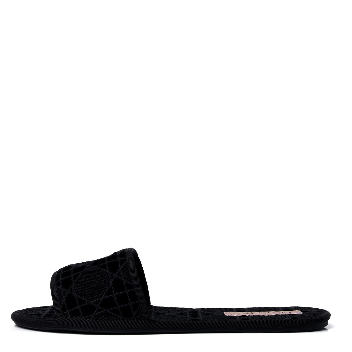 Christian Dior Velvet Cannage Chez Moi Slide Sandal 40 Black 1 of 6