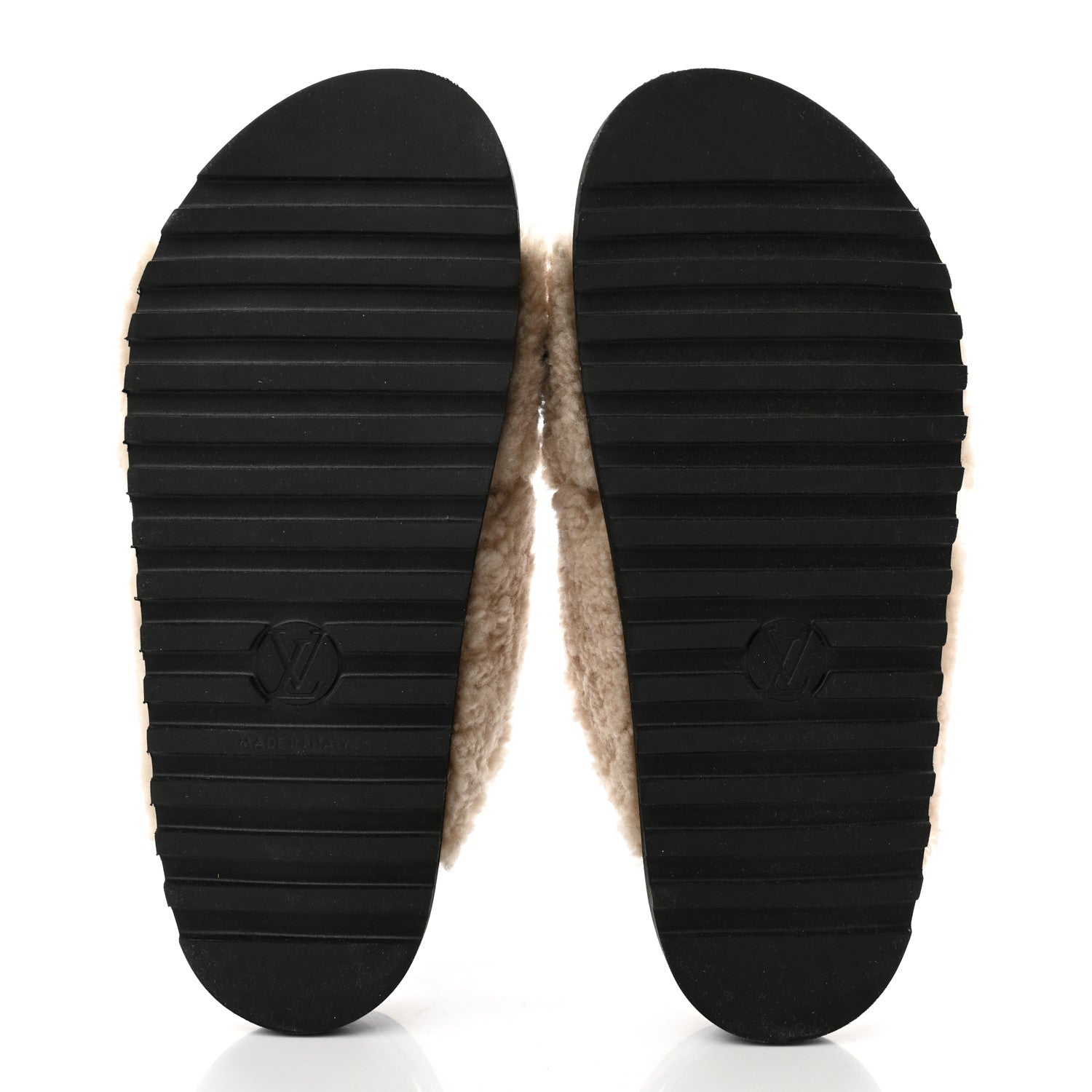 Louis Vuitton Shearling Paseo Sandals 38 Black 5 of 8