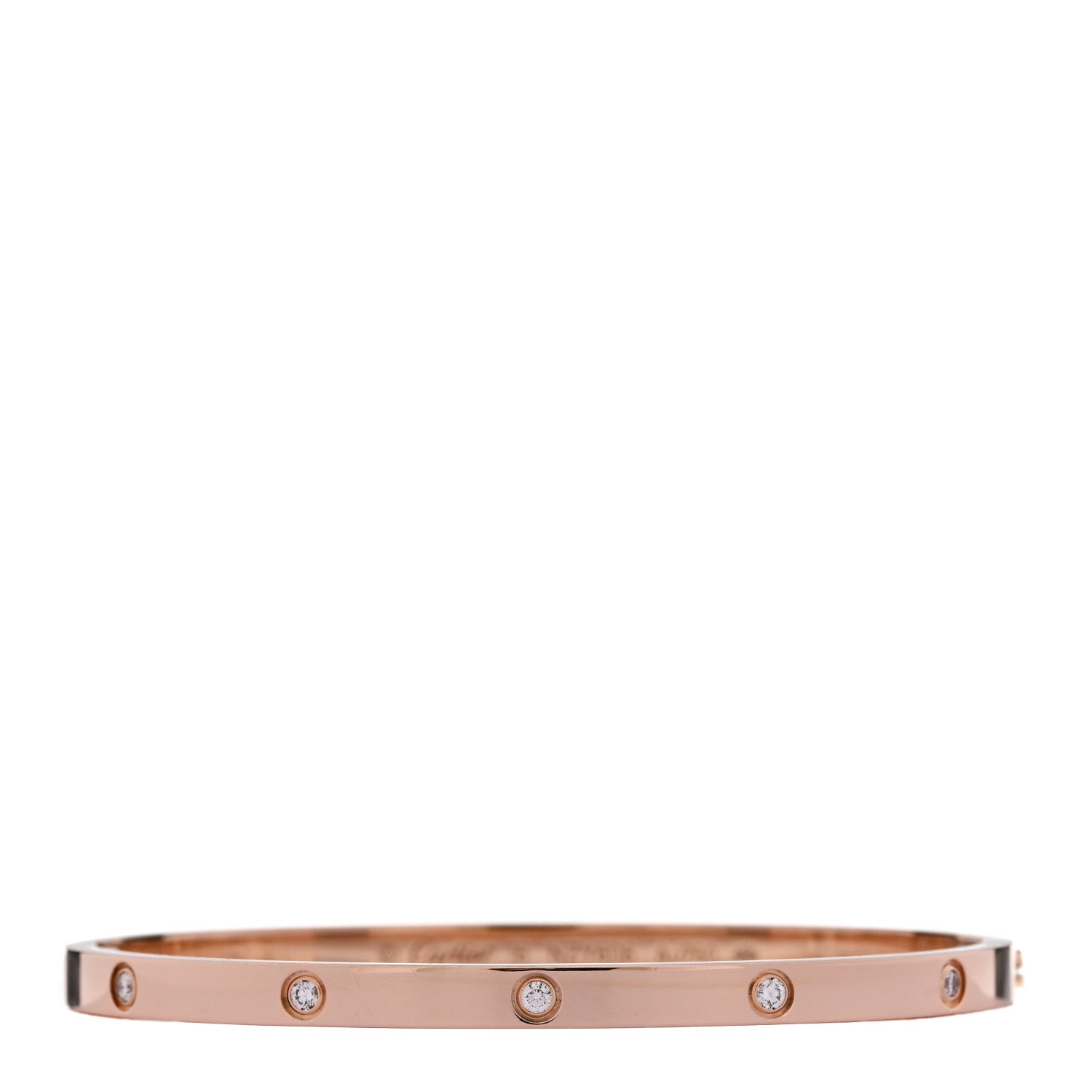 Cartier 18K Pink Gold 10 Diamond Small LOVE Bracelet 16 1 of 9