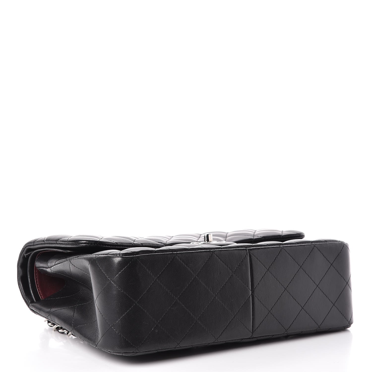 Chanel Lambskin Quilted Jumbo Double Flap Black 5 of 12