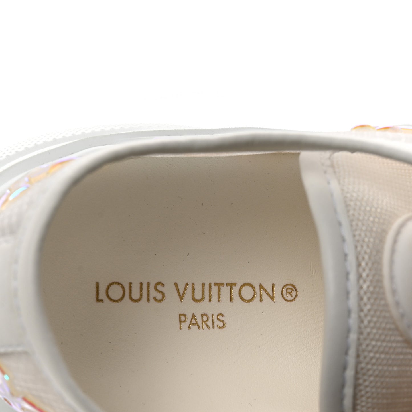 Iridescent Technical Mesh Monogram LV Squad Low Top Sneakers 36.5 Rose Clair