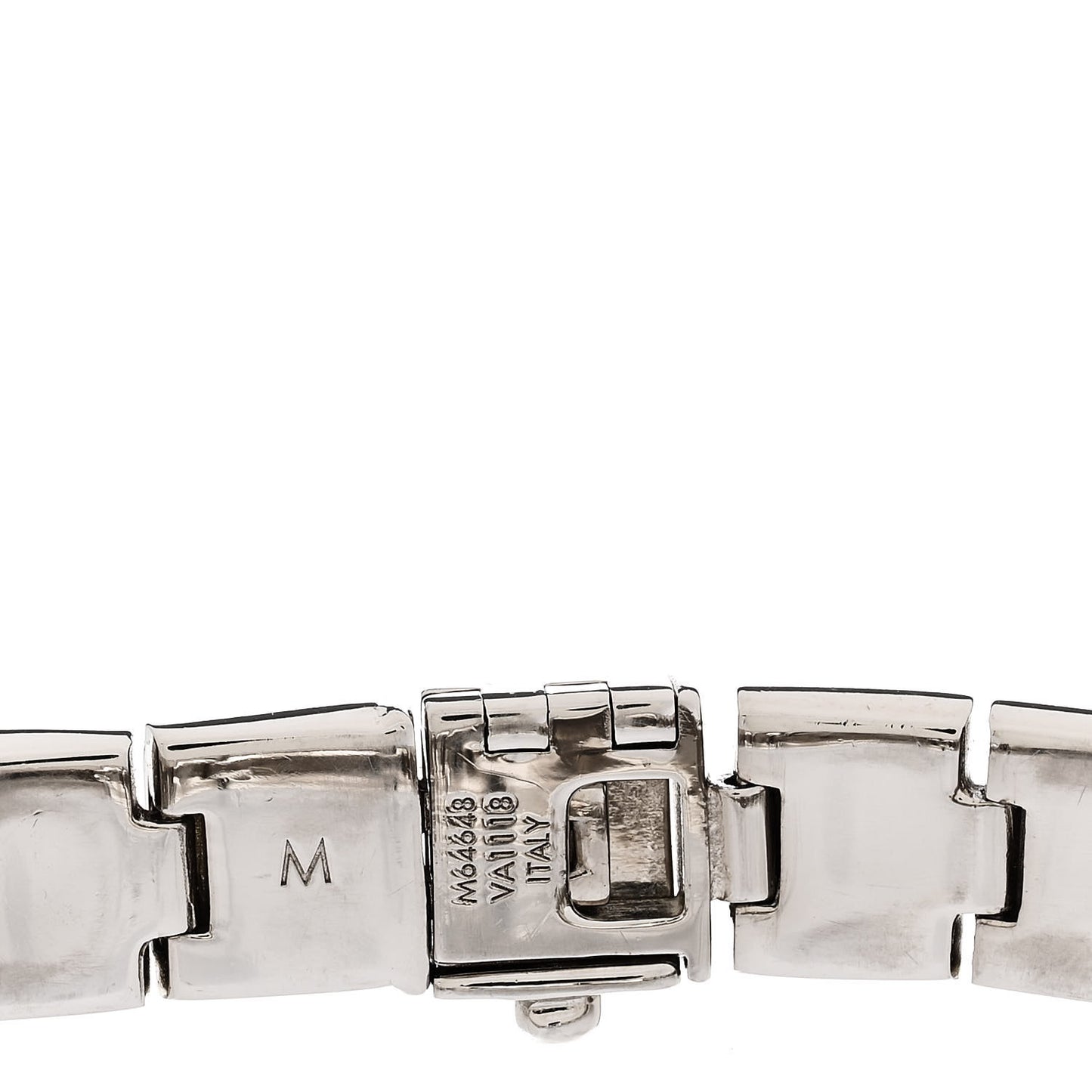 Palladium Monogram Nanogram Tennis Bracelet M Silver