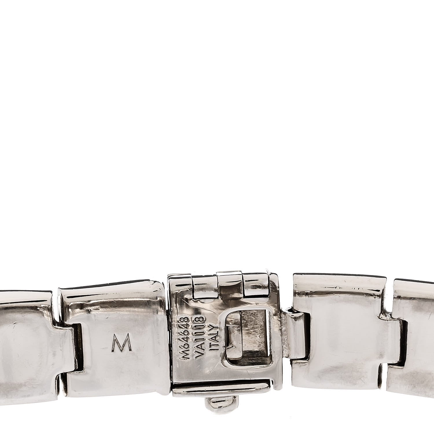 Louis Vuitton Palladium Monogram Nanogram Tennis Bracelet M Silver 4 of 5
