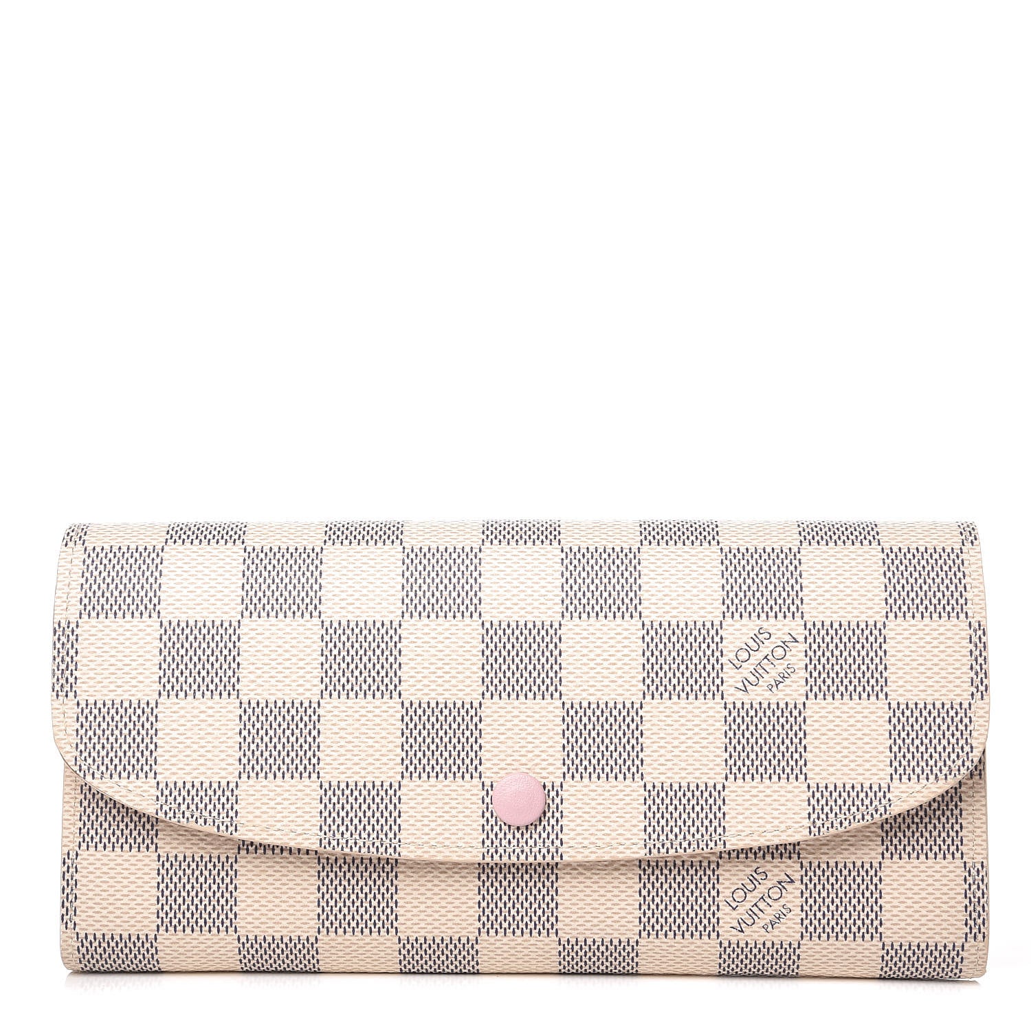 Louis Vuitton Damier Azur Emilie Wallet Rose Ballerine 1 of 8