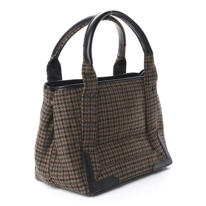 Balenciaga Wool Houndstooth S Navy Cabas 2 of 8