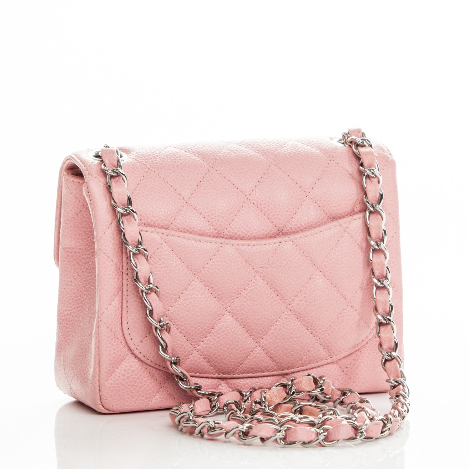 Chanel Caviar Quilted Mini Square Flap Pink 3 of 7