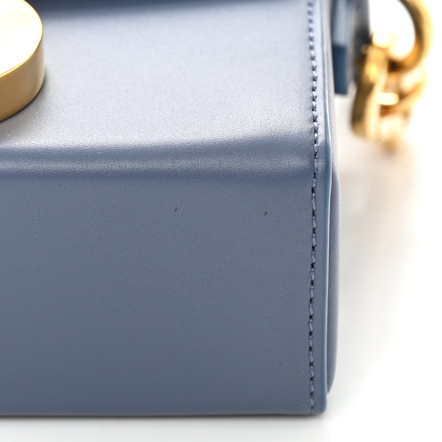 Box Calfskin 30 Montaigne Box Bag Blue