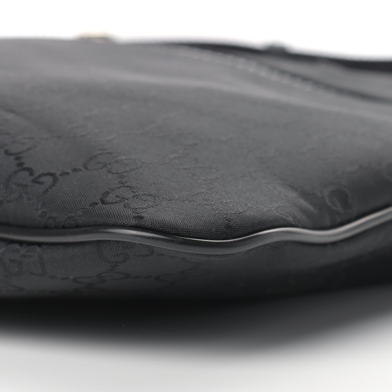 Gucci Nylon Monogram Medium Flat Messenger Bag Black 9 of 9