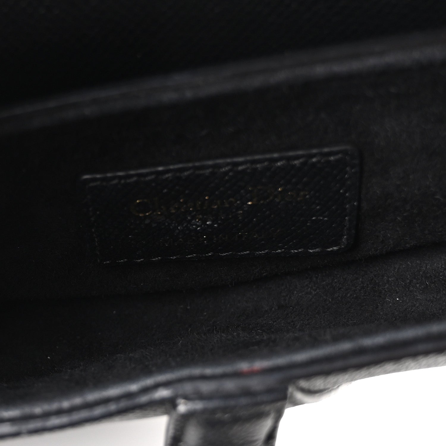 Christian Dior Grained Calfskin Mini Saddle Bag Black 4 of 9