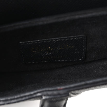 Christian Dior Grained Calfskin Mini Saddle Bag Black 4 of 9
