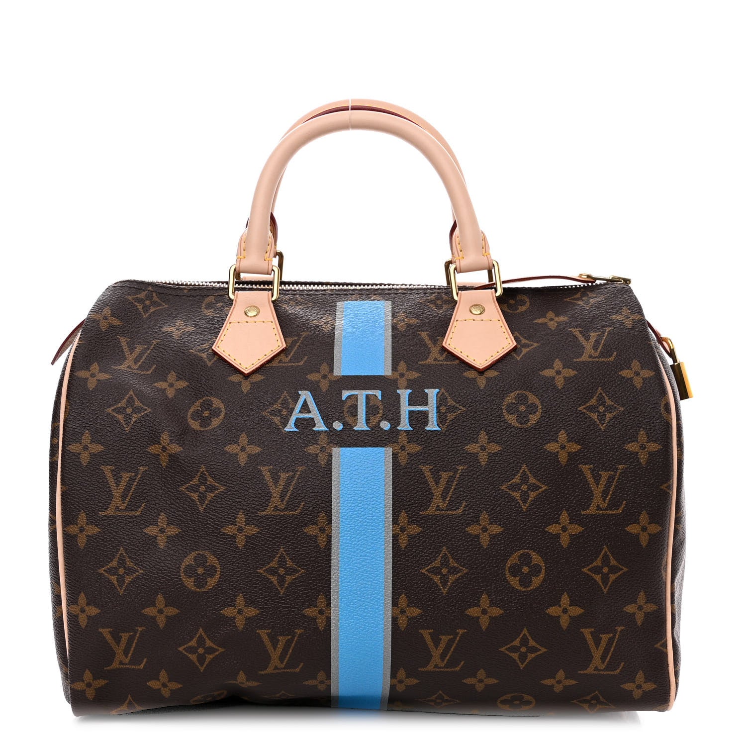 Louis Vuitton Monogram My LV Heritage Speedy Bandouliere 30 Blue Grey 1 of 14