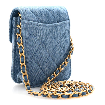Chanel Denim Quilted Flap Mini Crossbody Blue 3 of 11