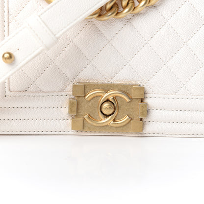 Chanel Caviar Quilted Small Boy Flap Ivory 9 of 10