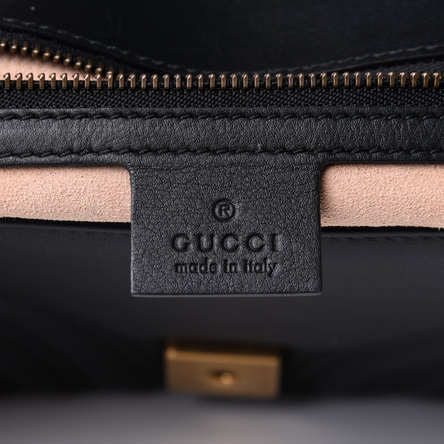 Gucci Calfskin Matelasse Small GG Marmont Shoulder Bag Black 6 of 12
